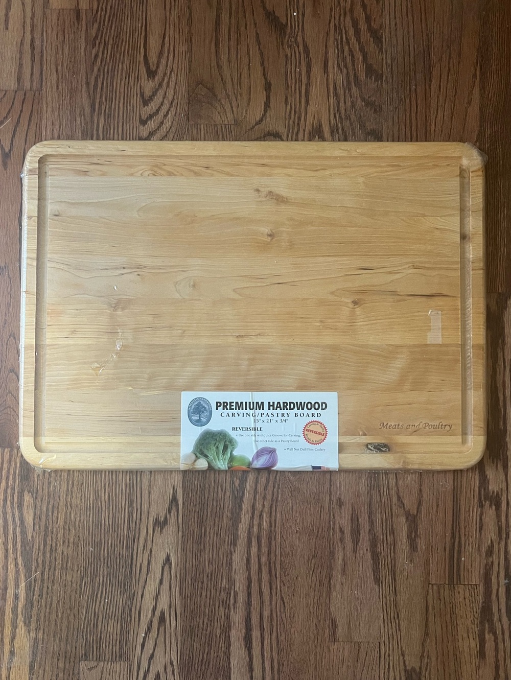Reversible Premium Hardwood Carving & Pastry Board. (Still Wrapped!)